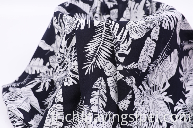 China Fournisseur tissé Poplin Robes Plain Viscose Tissu imprimé pour vêtement